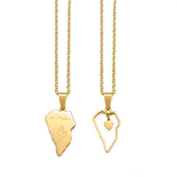 La palma Map Necklace Collection