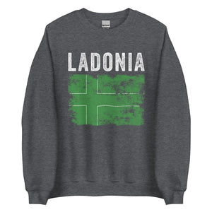 Ladonia Flag Distressed - Ladonien Flag Sweatshirt