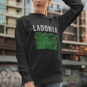 Ladonia Flag Distressed - Ladonien Flag Sweatshirt