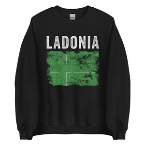 Ladonia Flag Distressed - Ladonien Flag Sweatshirt