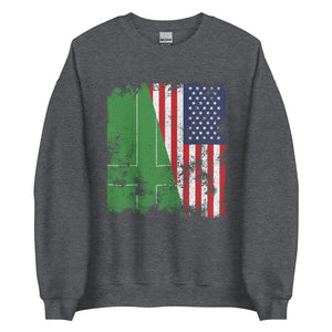 Ladonia USA Flag - Half American Sweatshirt