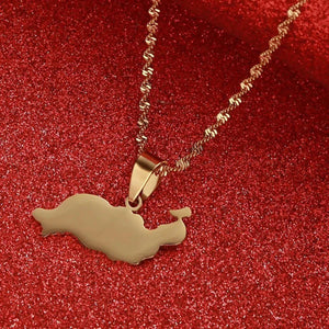 Lanzarote Map Necklace