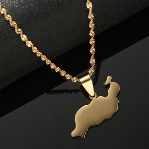 Lanzarote Map Necklace