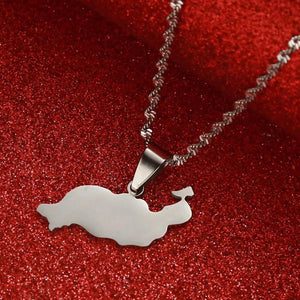 Lanzarote Map Necklace