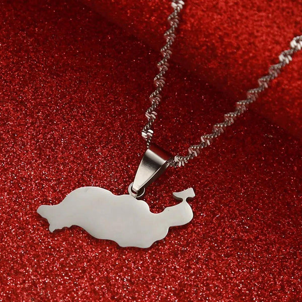 Lanzarote Map Necklace