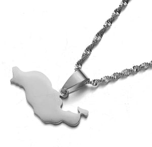 Lanzarote Map Necklace