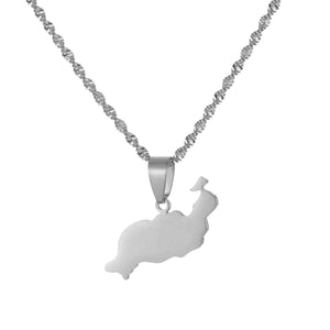 Lanzarote Map Necklace