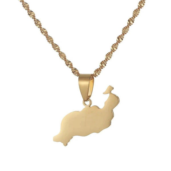 Lanzarote Map Necklace