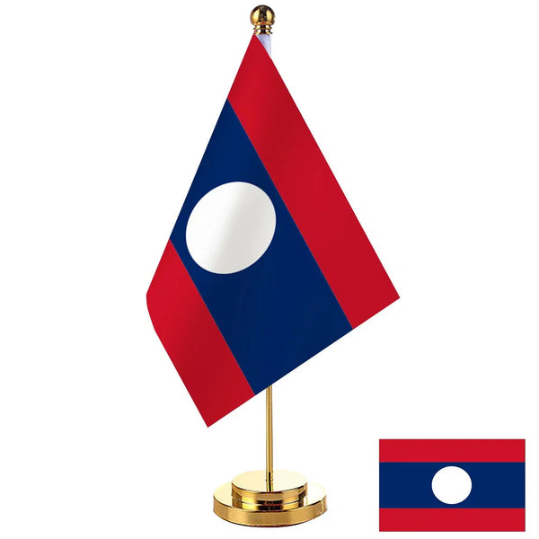 Laos Desk Flag - Small Office Table Flag