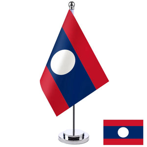 Laos Desk Flag - Small Office Table Flag