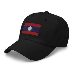 Laos Flag Cap - Adjustable Embroidered Dad Hat