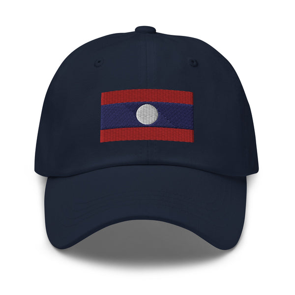 Laos Flag Cap - Adjustable Embroidered Dad Hat