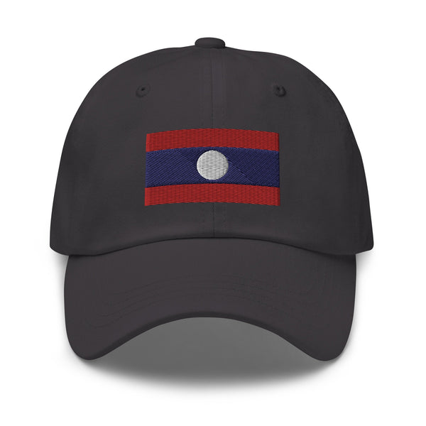 Laos Flag Cap - Adjustable Embroidered Dad Hat