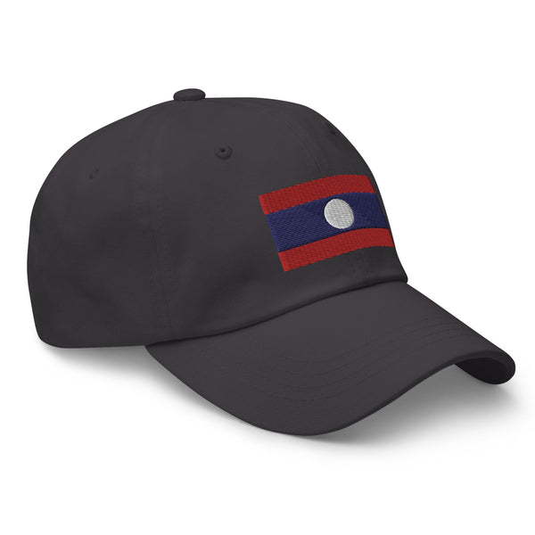 Laos Flag Cap - Adjustable Embroidered Dad Hat