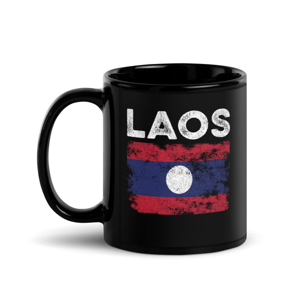 Laos Flag Distressed - Laotian Flag Mug