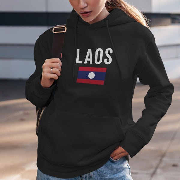 Laos Flag Hoodie