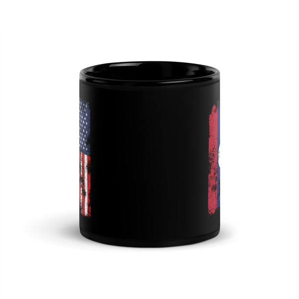 Laos USA Flag - Half American Mug