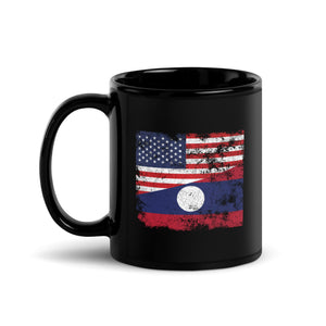 Laos USA Flag Mug