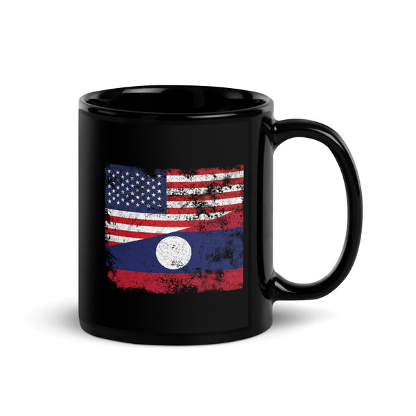 Laos USA Flag Mug