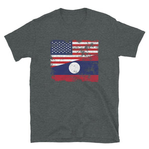 Laos USA Flag T-Shirt