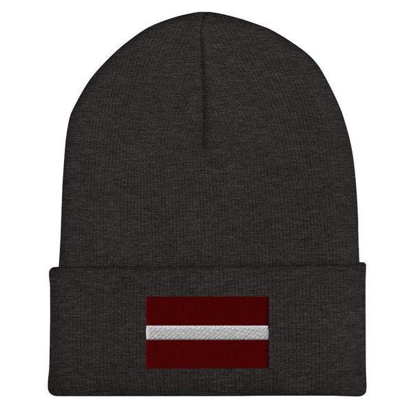 Latvia Flag Beanie - Embroidered Winter Hat