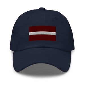 Latvia Flag Cap - Adjustable Embroidered Dad Hat