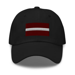 Latvia Flag Cap - Adjustable Embroidered Dad Hat