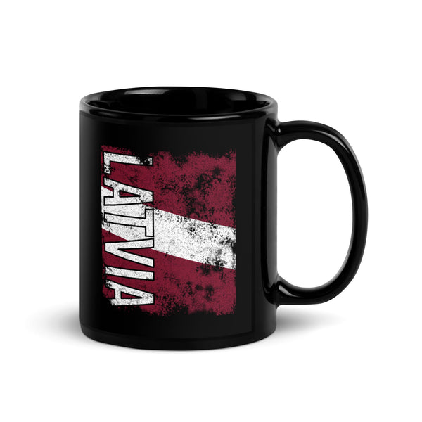 Latvia Flag - Distressed Flag Mug