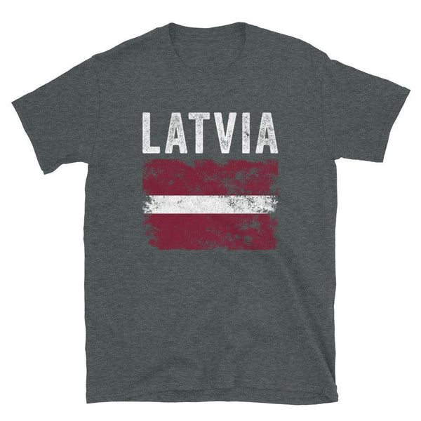 Latvia Flag Distressed - Latvian Flag T-Shirt