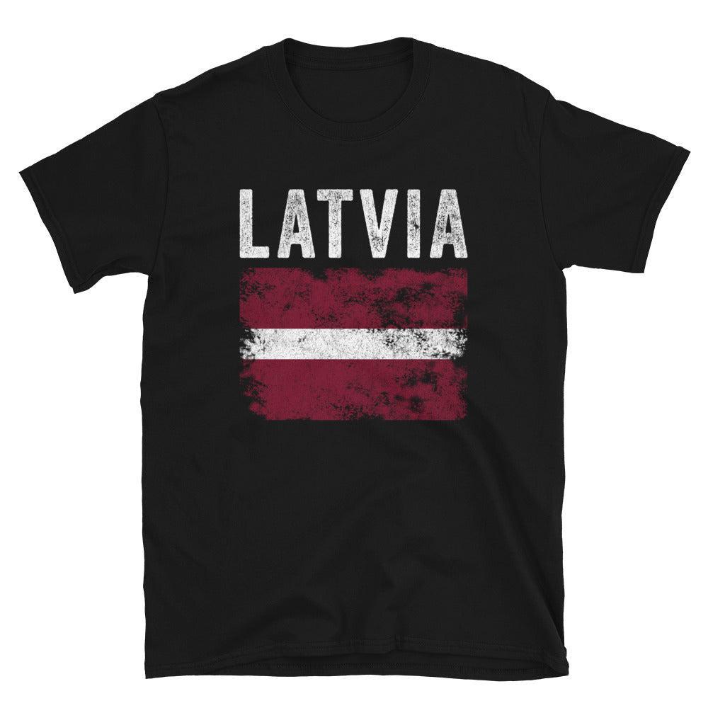 Latvia Flag Distressed - Latvian Flag T-Shirt