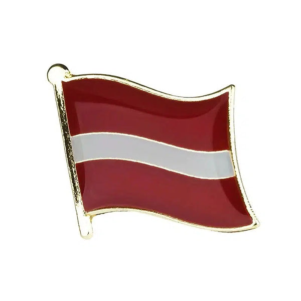 Latvia Flag Lapel Pin - Enamel Pin Flag