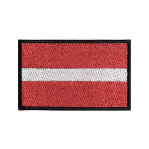 Latvia Flag Patch - Iron On/Hook & Loop Patch