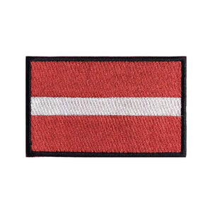 Latvia Flag Patch - Iron On/Hook & Loop Patch