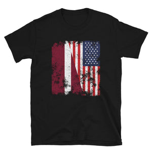 Latvia USA Flag - Half American T-Shirt