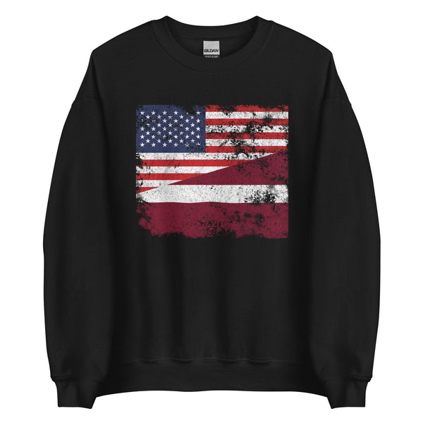 Latvia USA Flag Sweatshirt