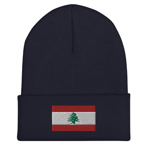 Lebanon Flag Beanie - Embroidered Winter Hat