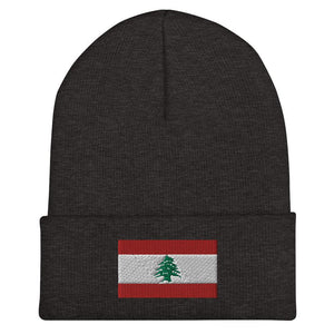 Lebanon Flag Beanie - Embroidered Winter Hat