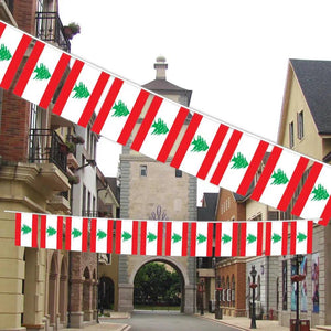 Lebanon Flag Bunting Banner - 20Pcs