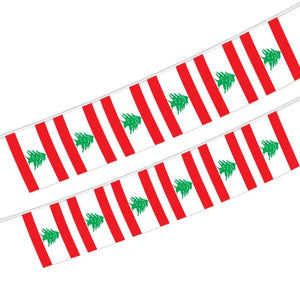 Lebanon Flag Bunting Banner - 20Pcs