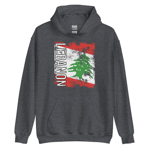 Lebanon Flag - Distressed Flag Hoodie