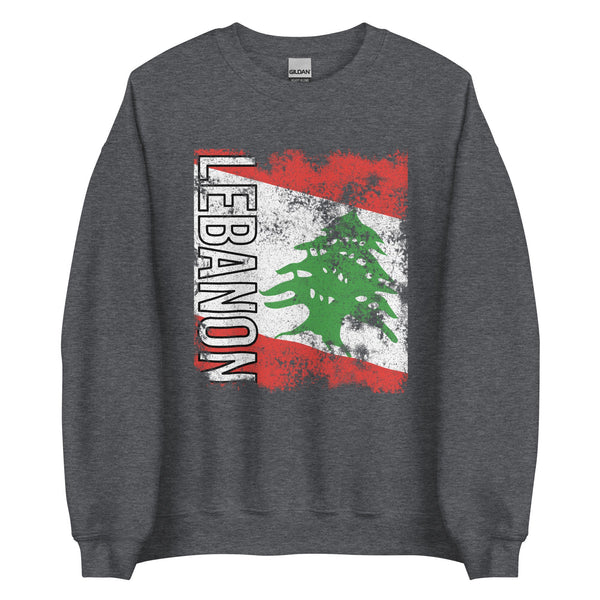 Lebanon Flag - Distressed Flag Sweatshirt