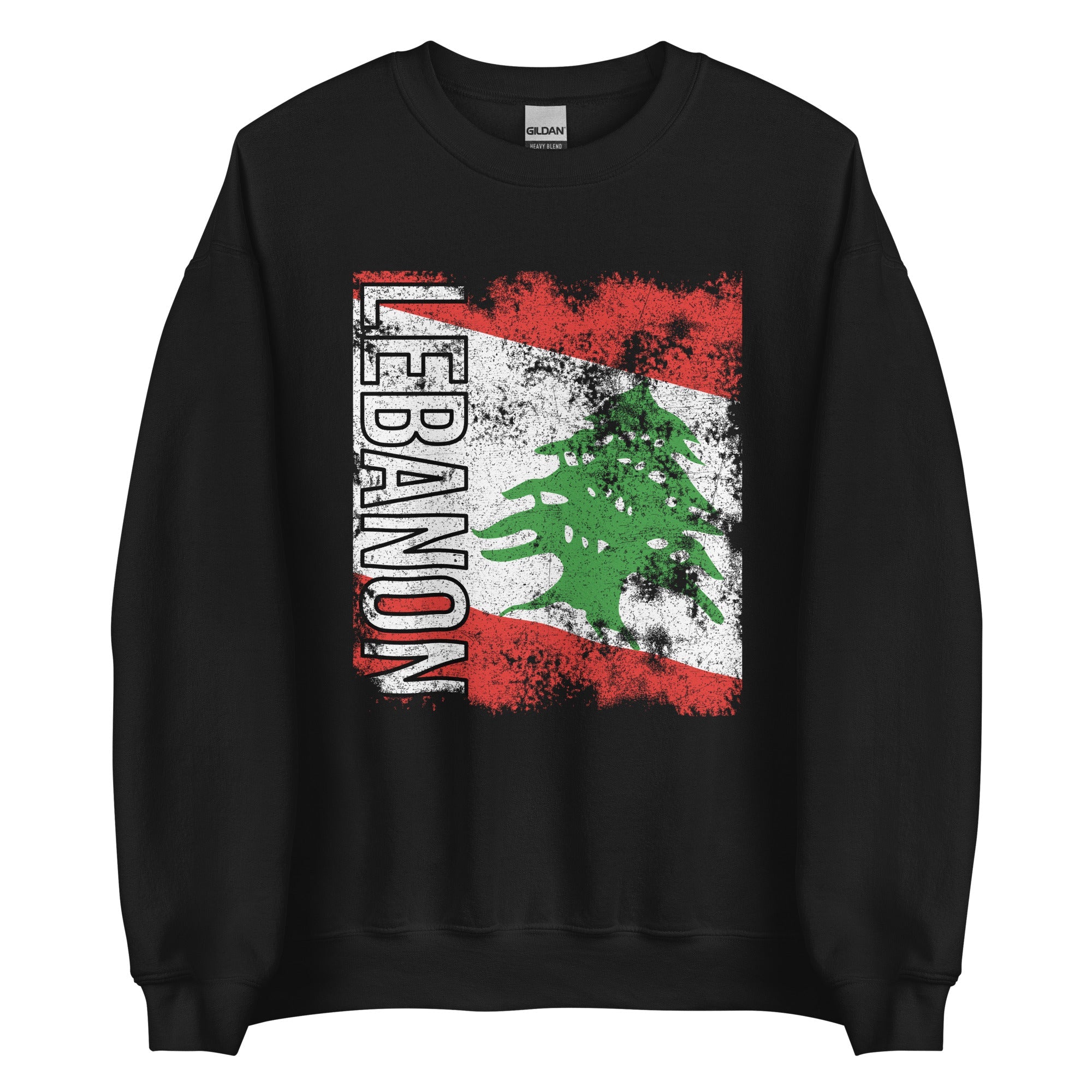 Lebanon Flag - Distressed Flag Sweatshirt