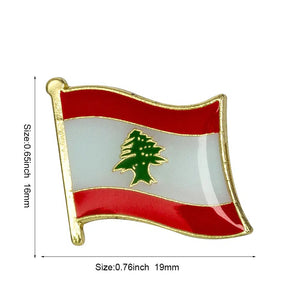 Lebanon Flag Lapel Pin - Enamel Pin Flag