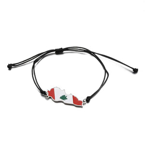 Lebanon Flag Map Bracelet