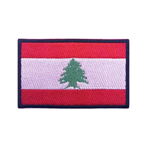 Lebanon Flag Patch - Iron On/Hook & Loop Patch