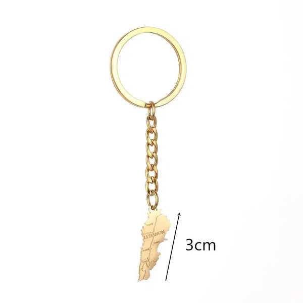 Lebanon Map Keychain