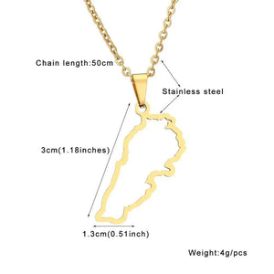 Lebanon Map Necklace
