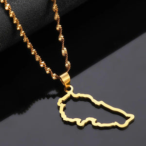 Lebanon Map Necklace