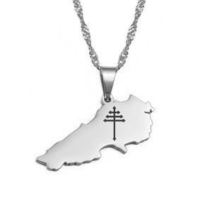 Lebanon Map Necklace