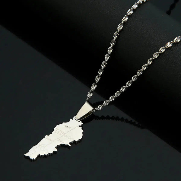 Lebanon Map Necklace